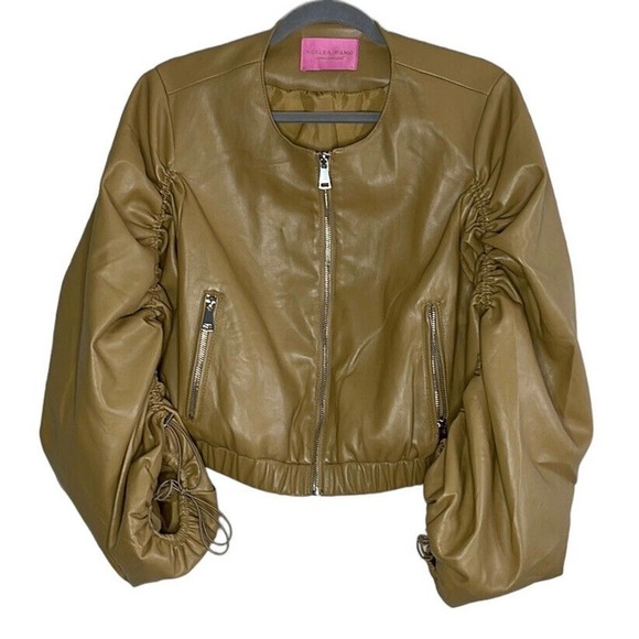 AZALEA‎ WANG STACKED VEGAN JACKET SIZE L - Picture 1 of 7